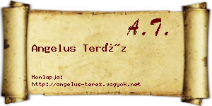 Angelus Teréz névjegykártya